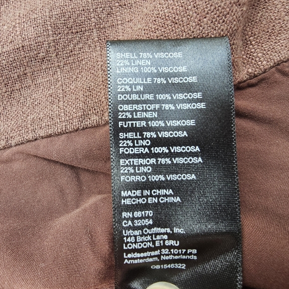 Free People Misha Linen Blend Oversized Chocolate Lava Blazer Jacket Size 6 - Picture 13 of 16
